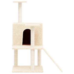 vidaXL Kattenmeubel met sisal krabpalen 109 cm cr&egrave;mekleurig