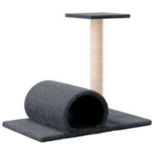 Škrabadlo pro kočky s tunelem tmavě šedé 60 x 34,5 x 50 cm - obrázek 5