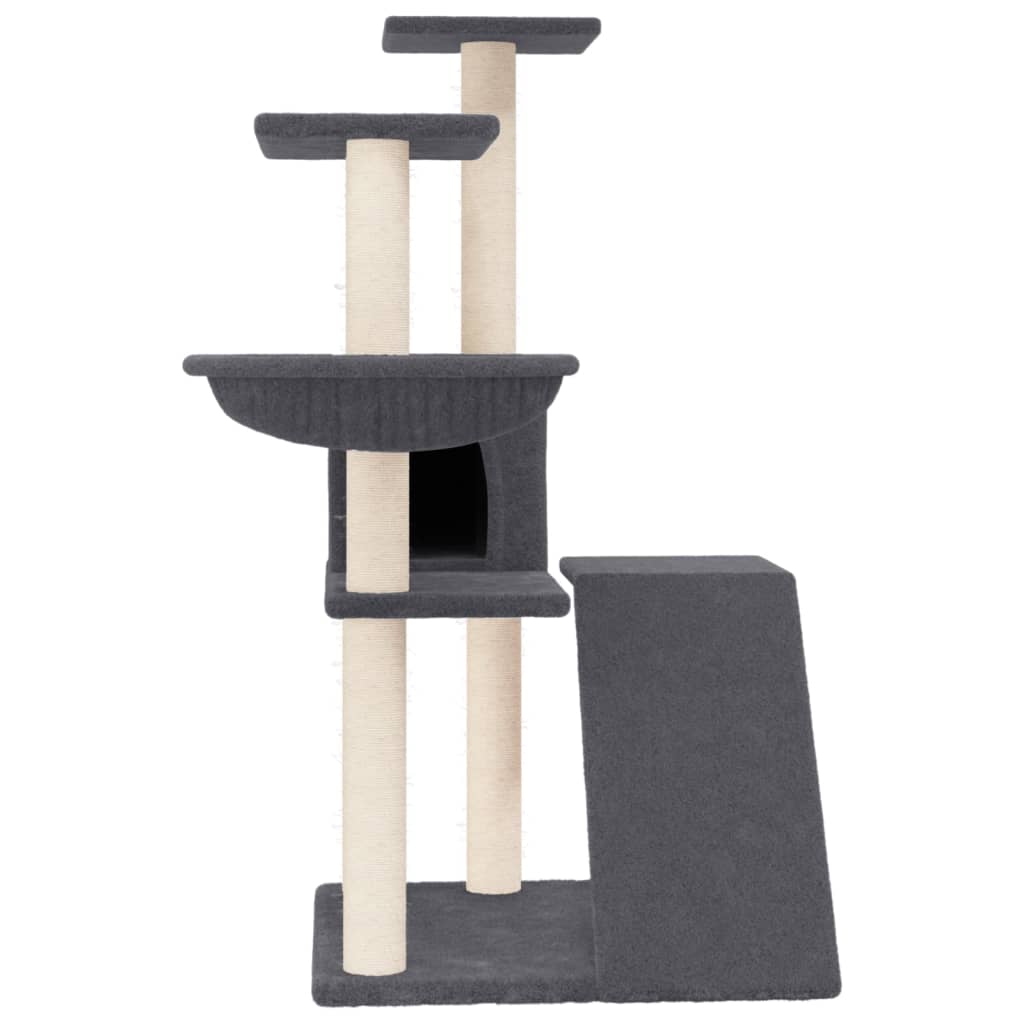 vidaXL Kattenmeubel met sisal krabpalen 94 cm donkergrijs afbeelding