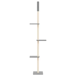 Kočičí strom ke stropu světle šedý 267,5–297,5 cm - obrázek 3