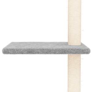 Kočičí strom ke stropu světle šedý 267,5–297,5 cm - obrázek 8