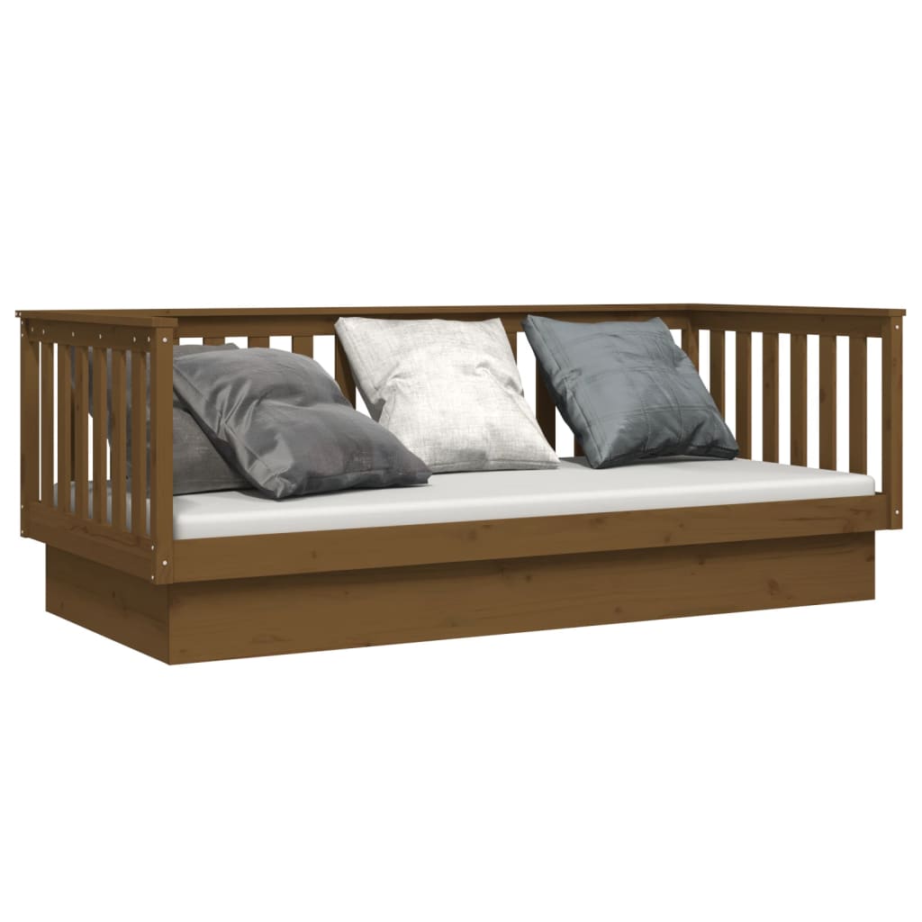 vidaXL Slaapbank 80x200 cm massief grenenhout honingbruin afbeelding