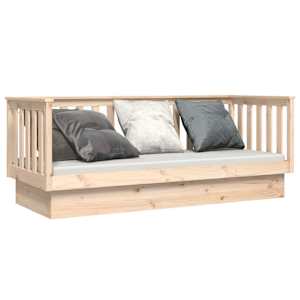 vidaXL Day Bed without Mattress 75x190 cm Small Single Solid Wood Pine