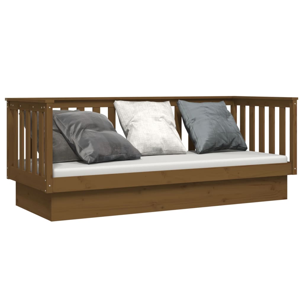 vidaXL Slaapbank 90x190 cm massief grenenhout honingbruin afbeelding