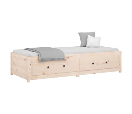 vidaXL Day Bed 75x190 cm Small Single Solid Wood Pine