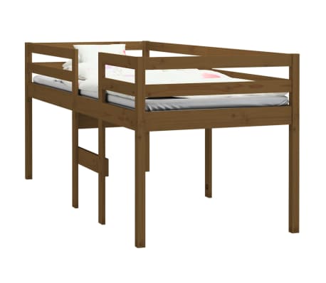 vidaXL High Sleeper Bed without Mattress Honey Brown 75x190 cm Small Single