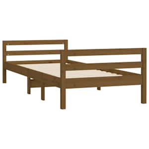 Rám postele medově hnědý 90 x 200 cm masivní borovice - obrázek 4