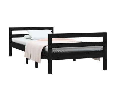 vidaXL S&auml;ngynrunko musta 90x200 cm t&auml;ysi m&auml;nty