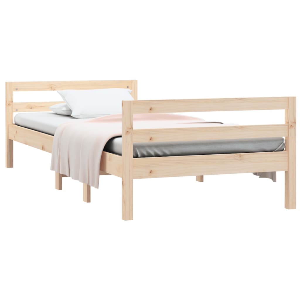 vidaXL Bedframe zonder matras massief grenenhout 80x200 cm afbeelding