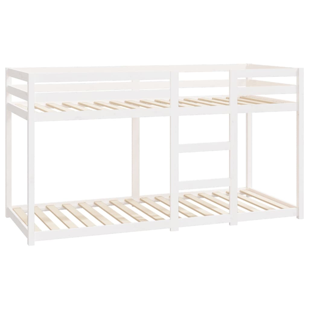 Alternativ bild 2 för VidaXl Våningssäng Vit 90X200 Cm Massiv Furu - 2