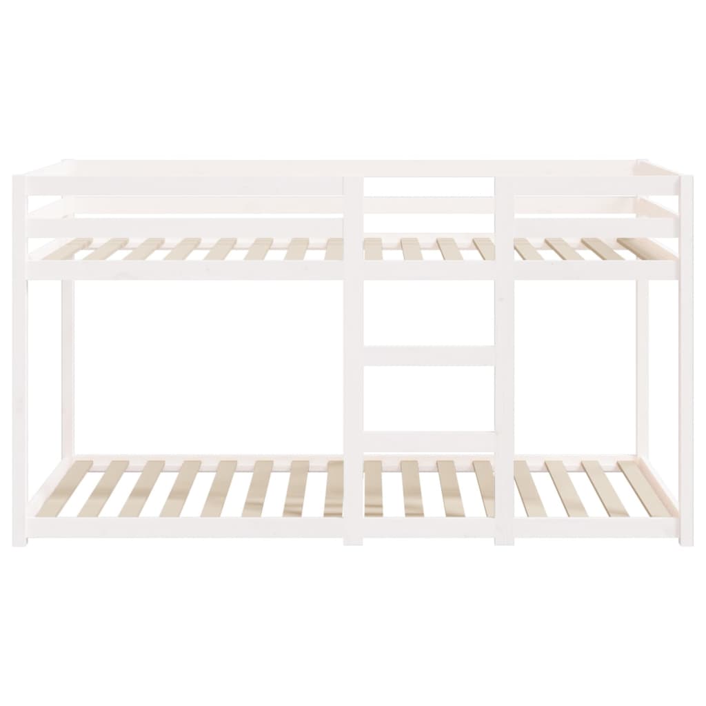 Alternativ bild 4 för VidaXl Våningssäng Vit 90X200 Cm Massiv Furu - 2