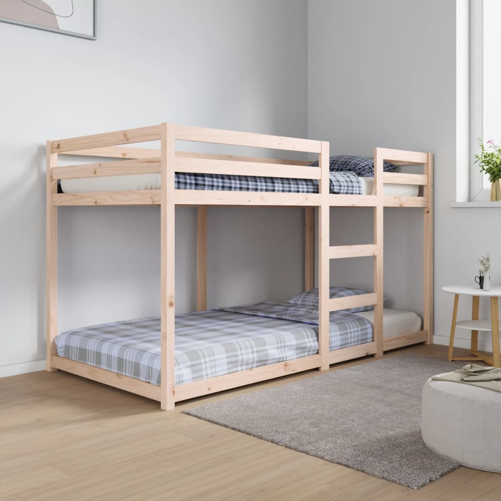 Patrová postel 90 x 190 cm masivní borové dřevo