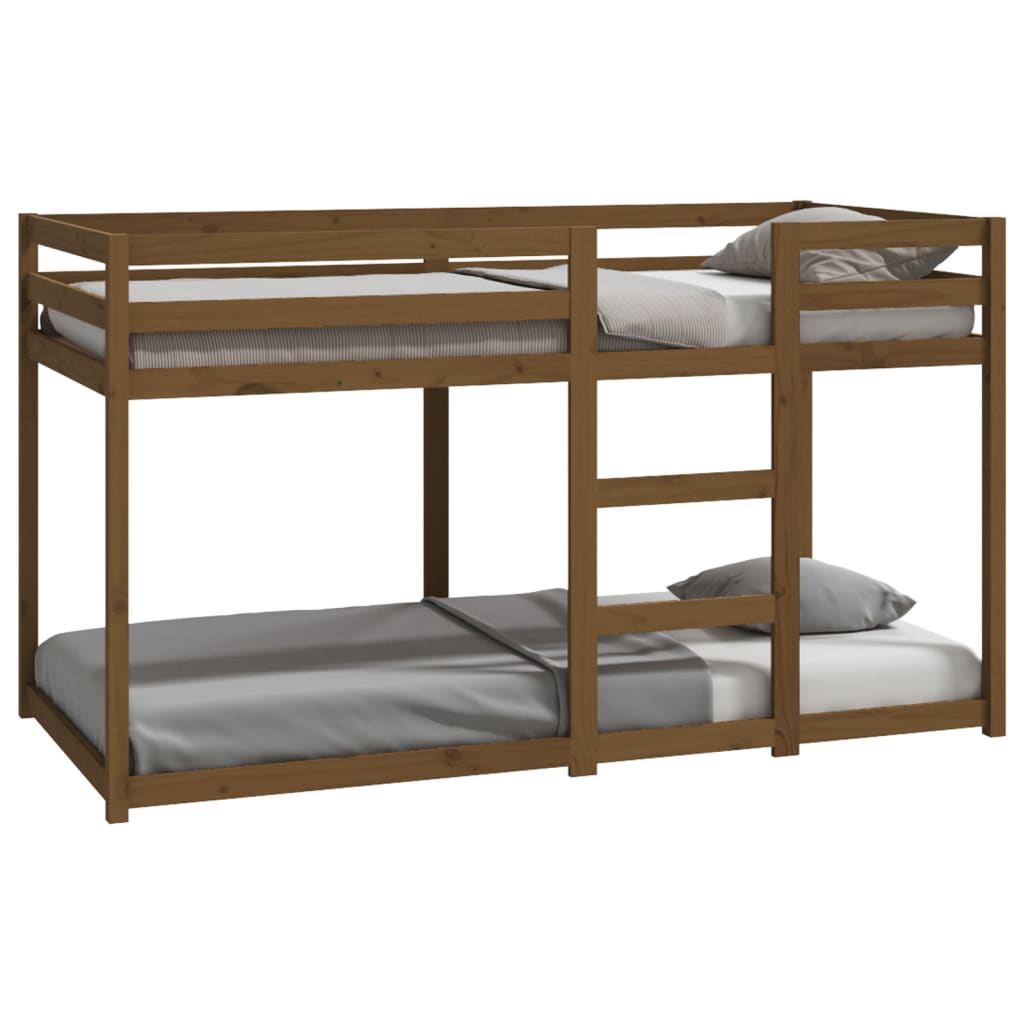 Poschodová posteľ medovo-hnedá 90x190 cm borovicový masív