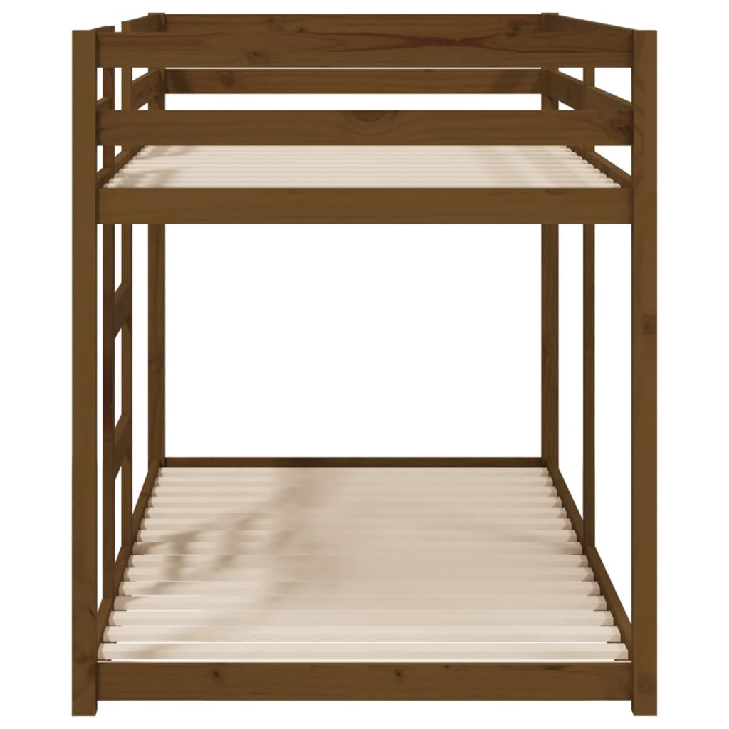  Poschodová posteľ medovo-hnedá 90x190 cm borovicový masív