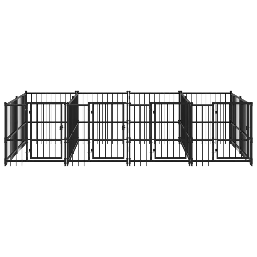 vidaXL Hondenkennel voor buiten 7,51 m² staal afbeelding