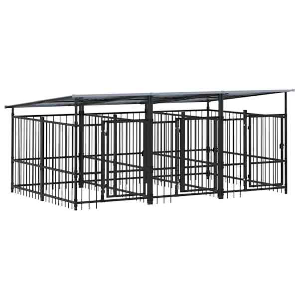 vidaXL koeraaedik katusega, teras, 5,63 m&sup2;