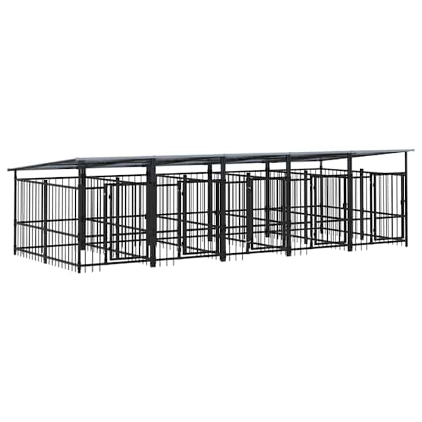 vidaXL koeraaedik katusega, teras, 9,38 m&sup2;