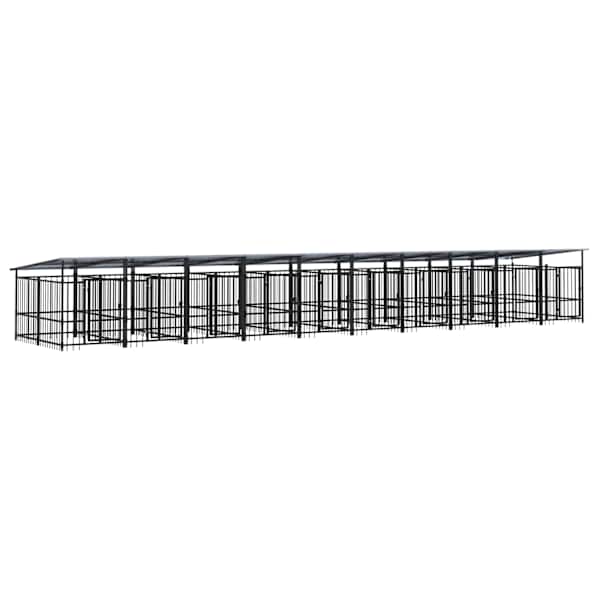 vidaXL koeraaedik katusega, teras, 18,77 m&sup2;