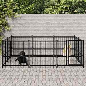 Zunanji pasji boks jeklo 5,63 m²