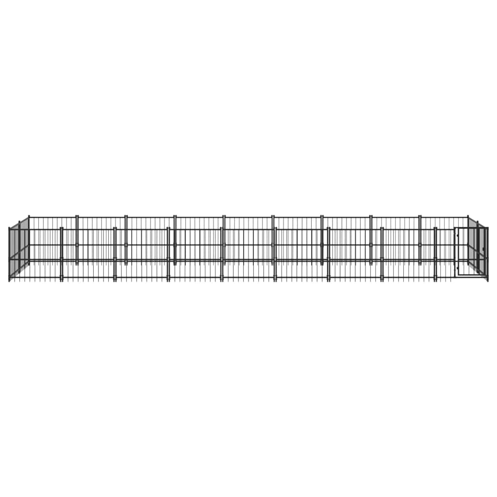 vidaXL Hondenkennel voor buiten 16,89 m² staal afbeelding
