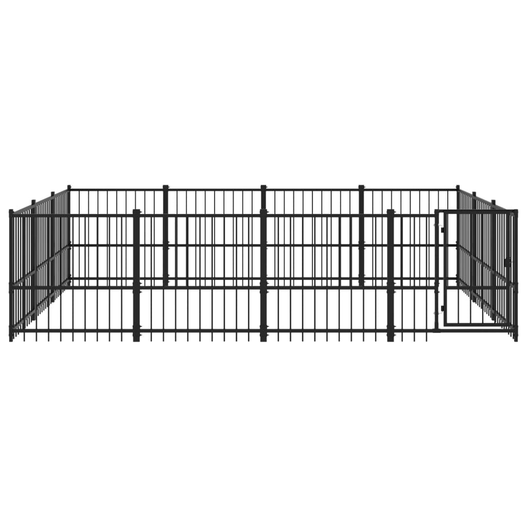 vidaXL Hondenkennel voor buiten 11,58 m² staal afbeelding