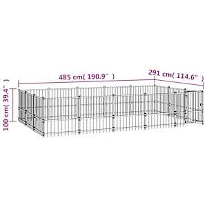 Venkovní psí kotec ocel 14,11 m² - obrázek 6