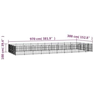 Venkovní psí kotec ocel 37,64 m² - obrázek 6