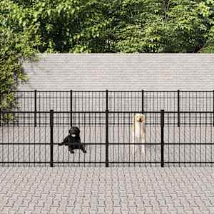 Zunanji pasji boks jeklo 32,93 m²