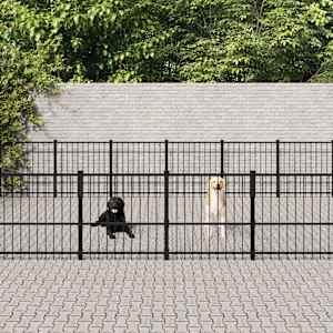 Zunanji pasji boks jeklo 42,34 m²