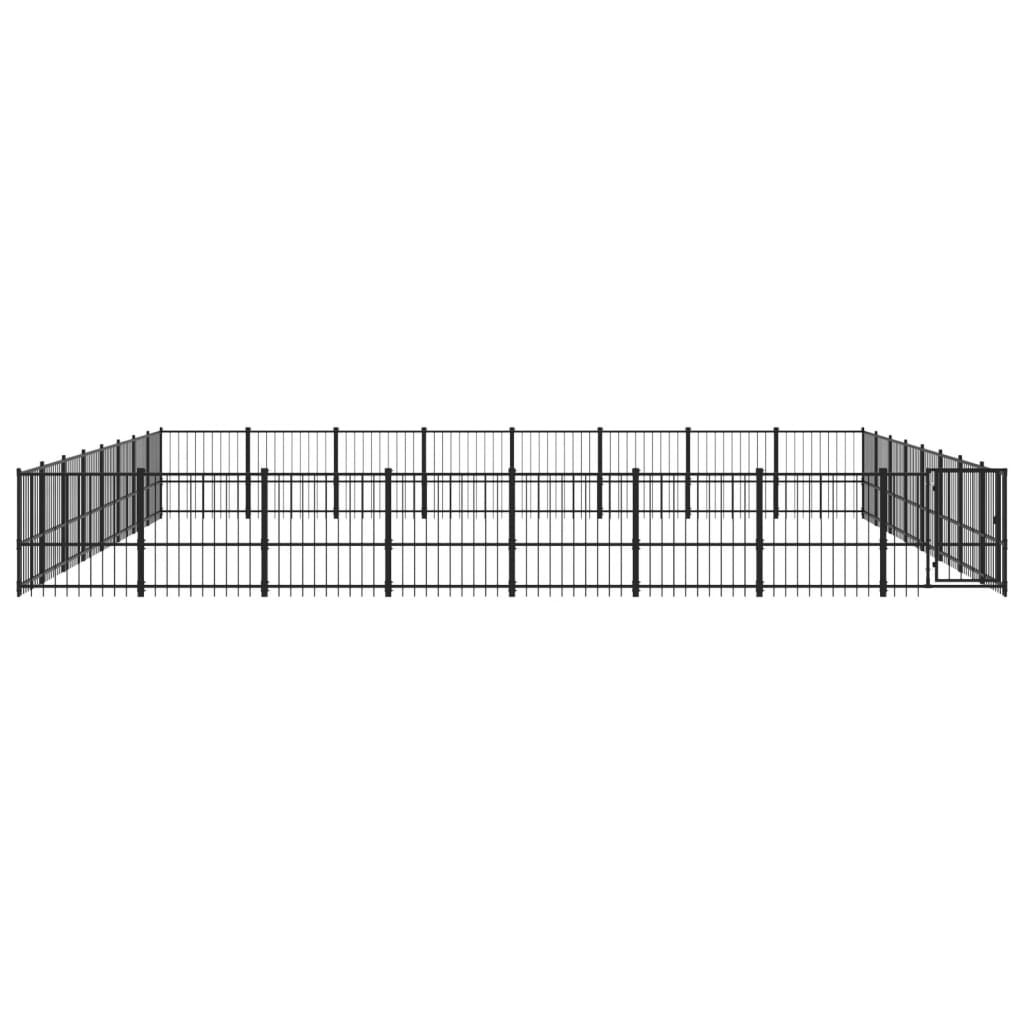 vidaXL Hondenkennel voor buiten 60,22 m² staal afbeelding