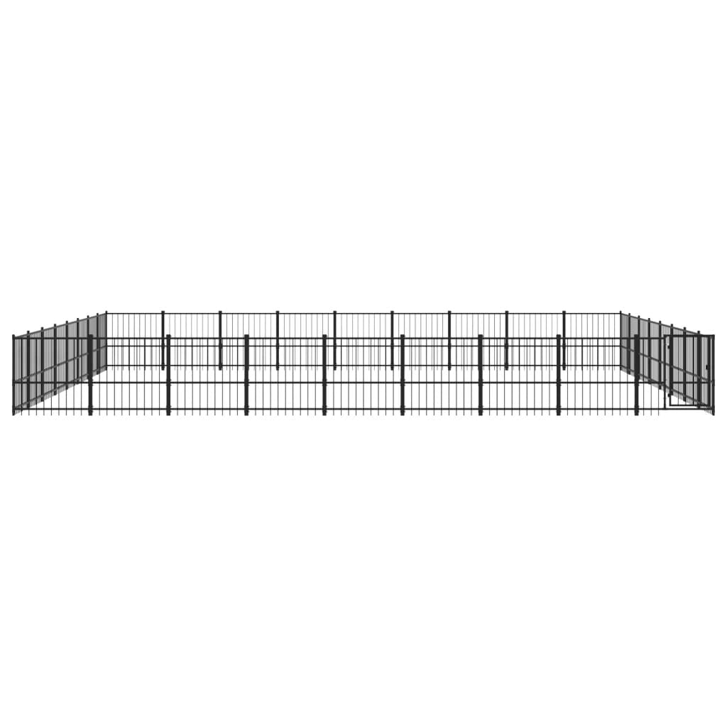 vidaXL Hondenkennel voor buiten 67,74 m² staal afbeelding