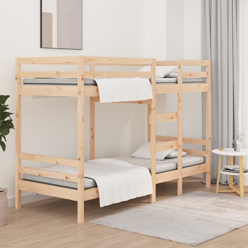 vidaXL ��ko pi�trowe bez materaca, 90x190 cm, lite drewno sosnowe