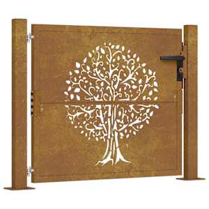 vidaXL aiav&auml;rav 100 x 75 cm corten terasest, puudisainiga
