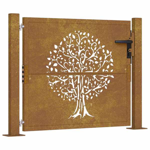 vidaXL aiav&auml;rav 100 x 75 cm corten terasest, puudisainiga