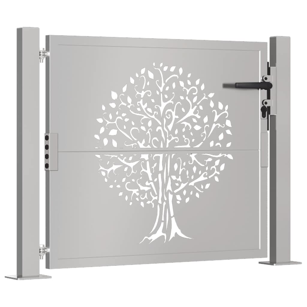 vidaXL Poort 105x105 cm boomontwerp cortenstaal afbeelding