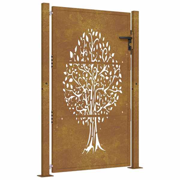 vidaXL aiav&auml;rav 100 x 125 cm corten terasest, puudisainiga