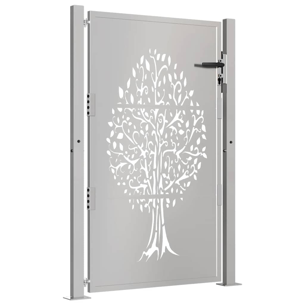 vidaXL famintás corten acél kerti kapu 105 x 130 cm