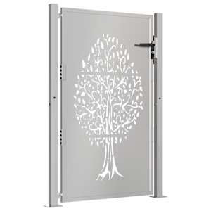vidaXL Cancello da giardino 100x150 cm in acciaio Corten con design ad albero