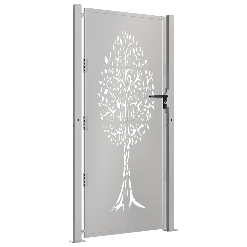 vidaXL Poort 105x180 cm boomontwerp cortenstaal afbeelding
