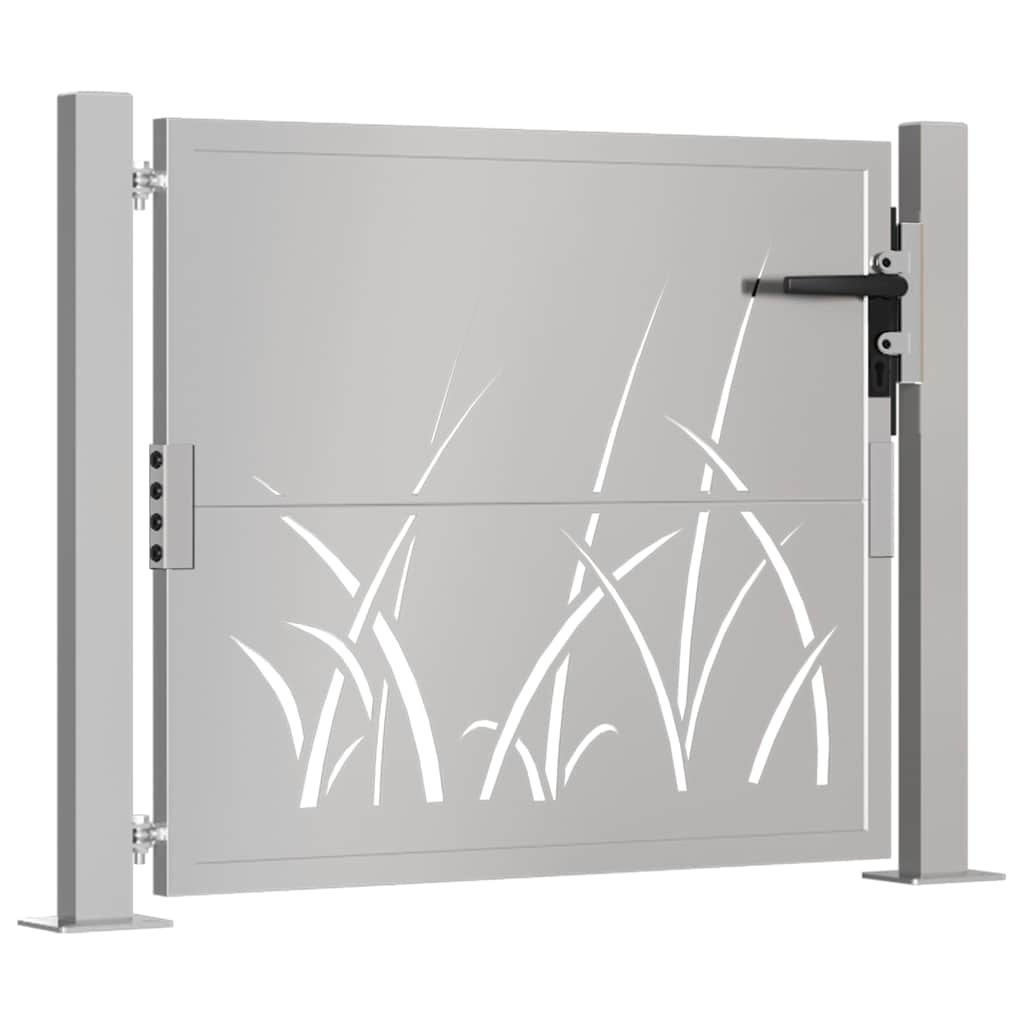 Thumbnail - vidaXL Gartentor 105x80 cm Cortenstahl Gras-Design