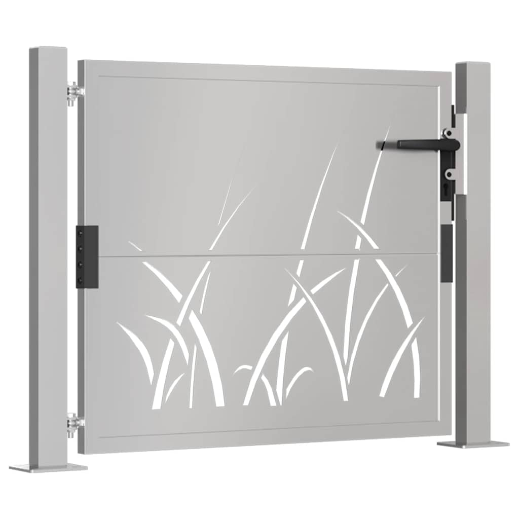 vidaXL Poort grasontwerp 105x105 cm cortenstaal afbeelding