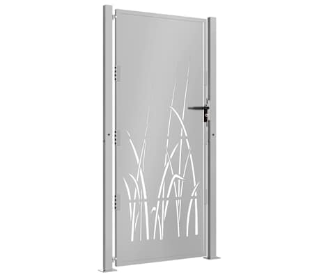 vidaXL Gartentor 100x175 cm Cortenstahl Gras-Design