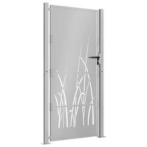 vidaXL Gartentor 100x175 cm Cortenstahl Gras-Design