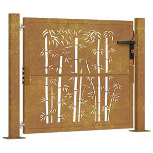 vidaXL aiav&auml;rav 100 x 75 cm corten terasest bambusdisainiga