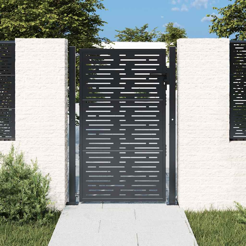 Portail de jardin anthracite 105x155 cm conception de carré
