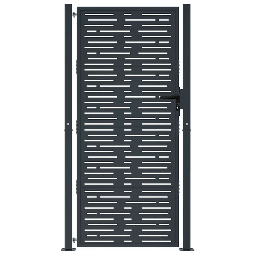 Thumbnail - vidaXL Gartentor Anthrazit 100x175 cm Stahl Quadratisches Design