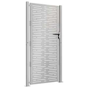 vidaXL Portail de jardin 100x200 cm en acier Corten, design carr&eacute;
