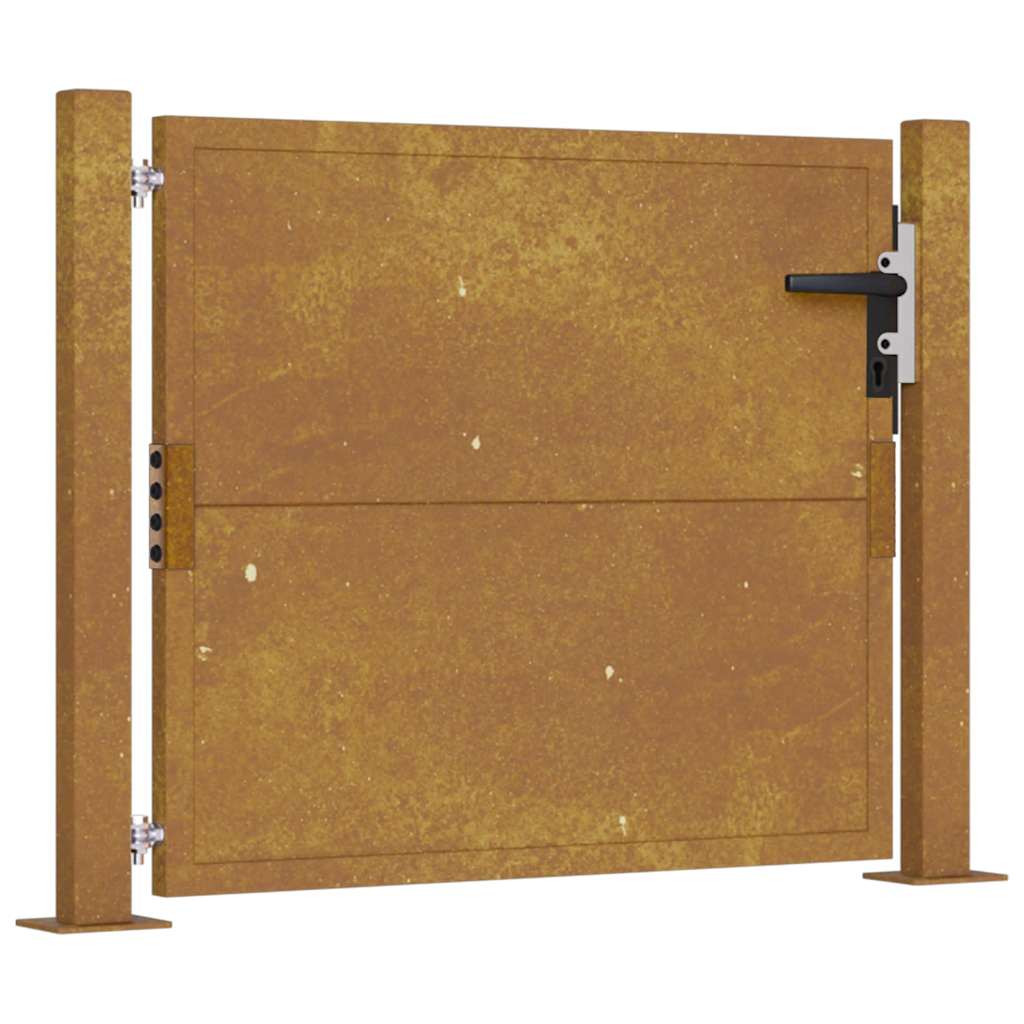 vidaXL Zahradní branka 105 x 80 cm cortenová ocel