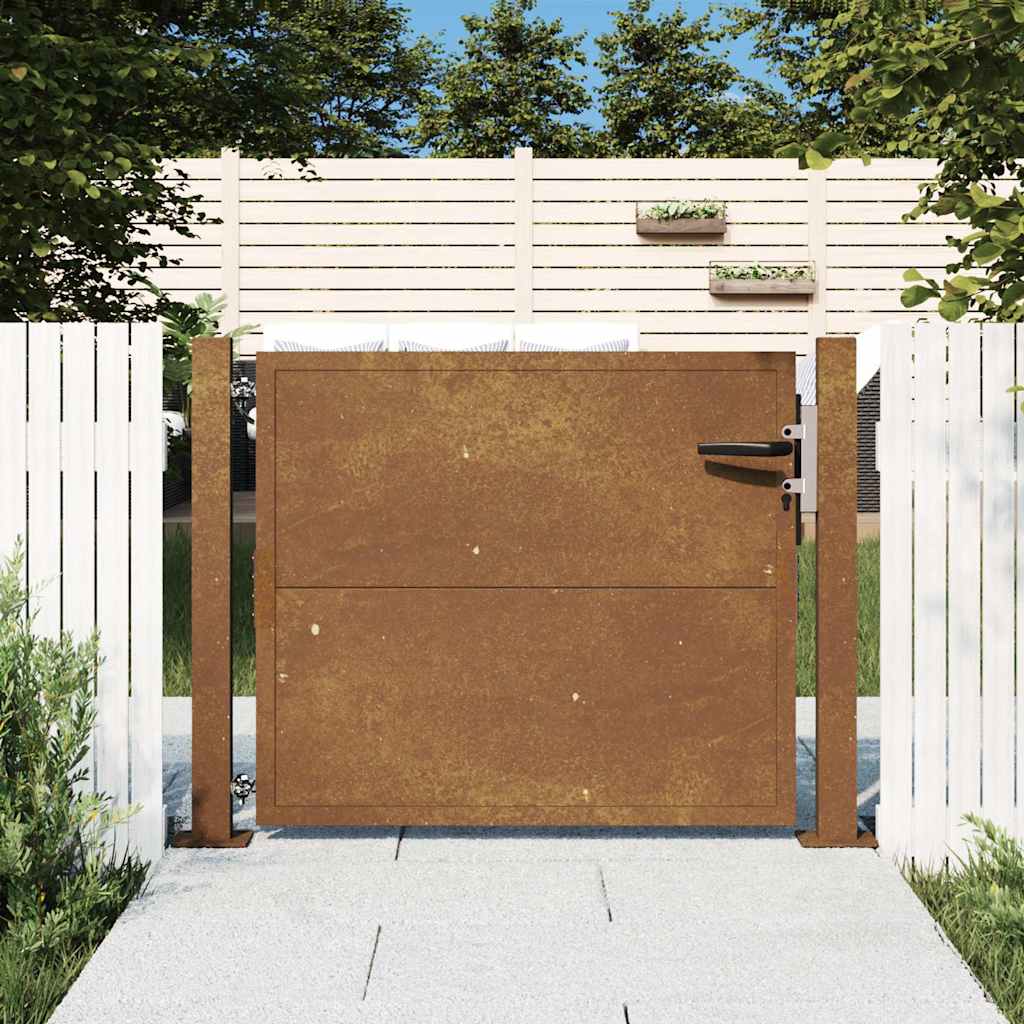 vidaXL Gartentor 105x80 cm Cortenstahl