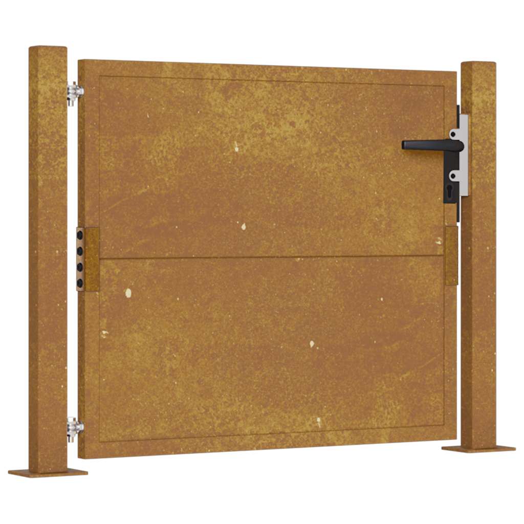 vidaXL Zahradní branka 105 x 105 cm cortenová ocel